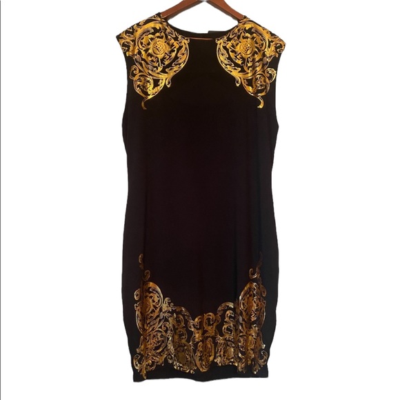 Fashion Nova Lusting Over You Baroque Black and Gold Party Dress - Picture 6 of 16